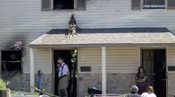 Overland Park firefighters at the scene on an early-morning apartment fire where firefighters rescued several residents Saturday. Overland Park firefighters at the scene on an early-morning apartment fire where firefighters rescued several residents Saturday.