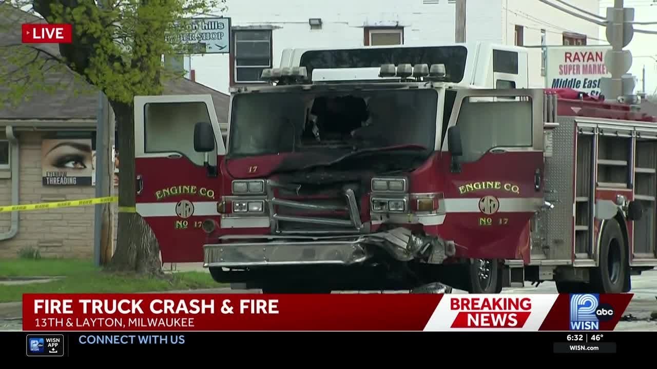 Milwaukee firefighters escape fiery head-on crash