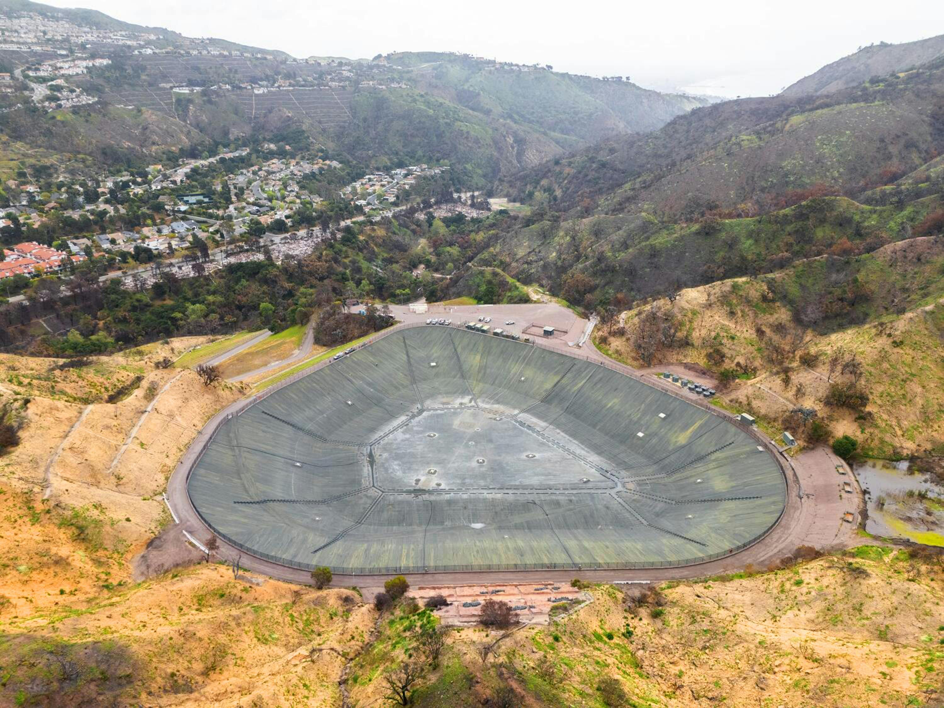 Residents would rather see the reservoir full even if they can't drink the water in it.