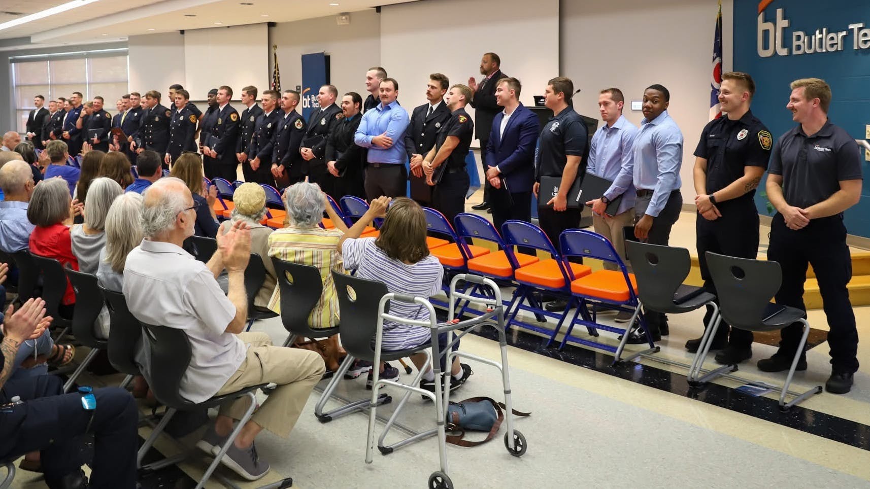 graduating class of paramedics and EMTs