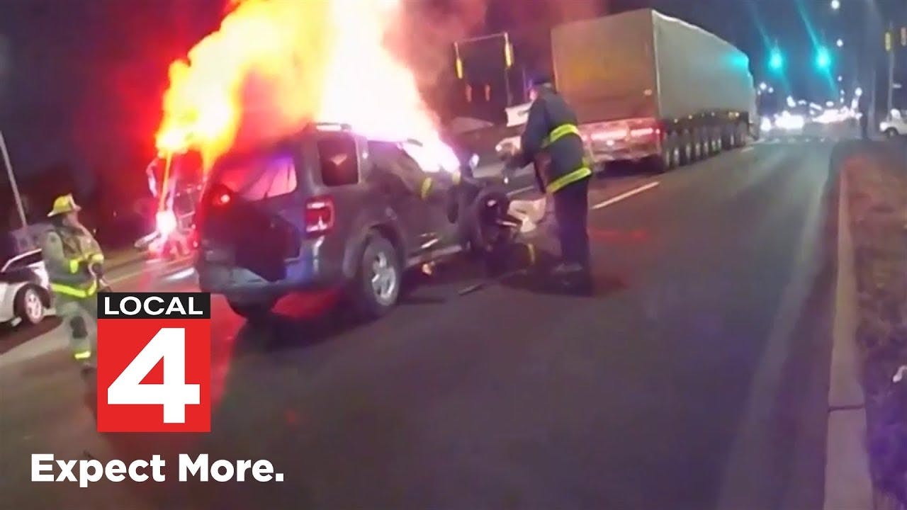 Detroit Firefighter Honored for Daring Rescue of Woman from Burning Vehicle