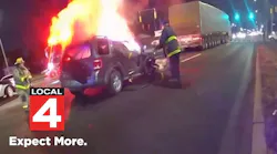 Detroit Firefighter Honored for Daring Rescue of Woman from Burning Vehicle