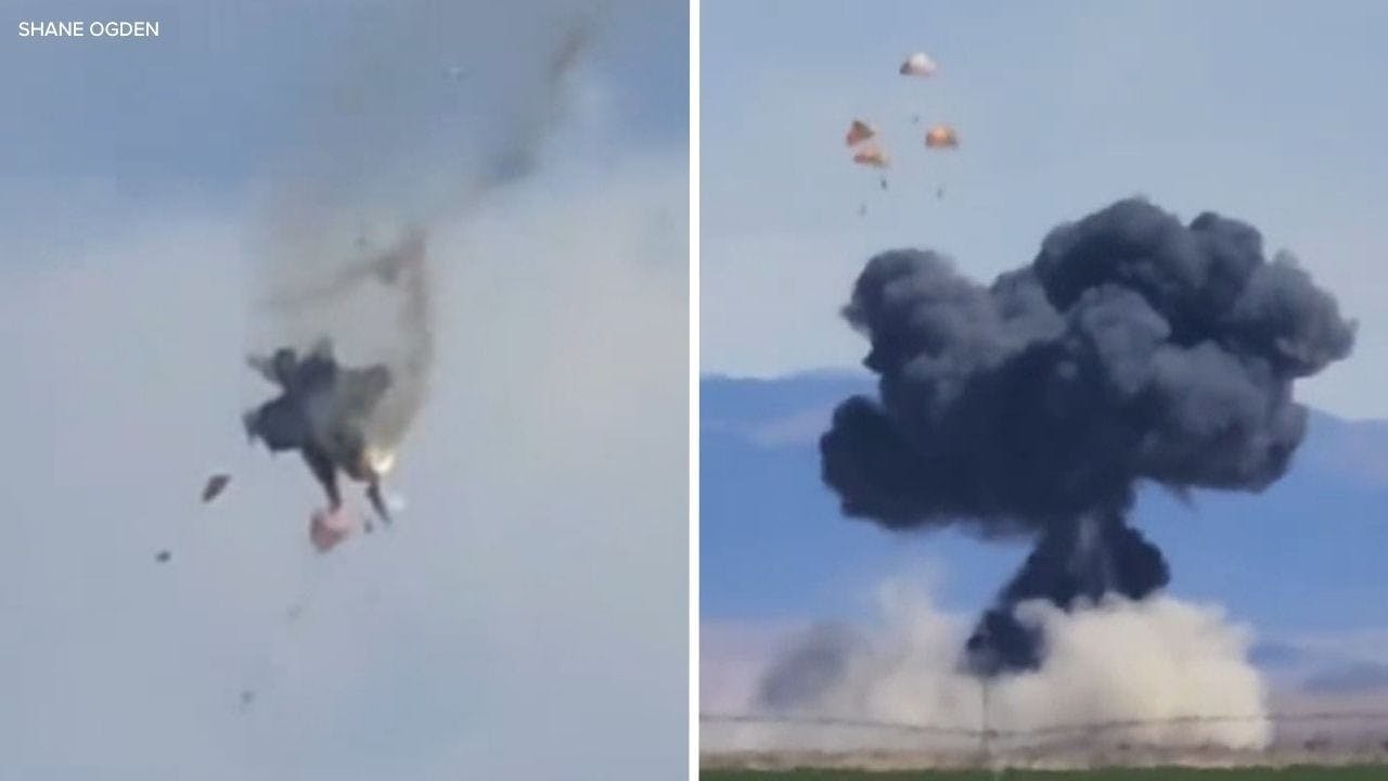 2 Navy jets crash during air show in Idaho, 4 crew members eject safely