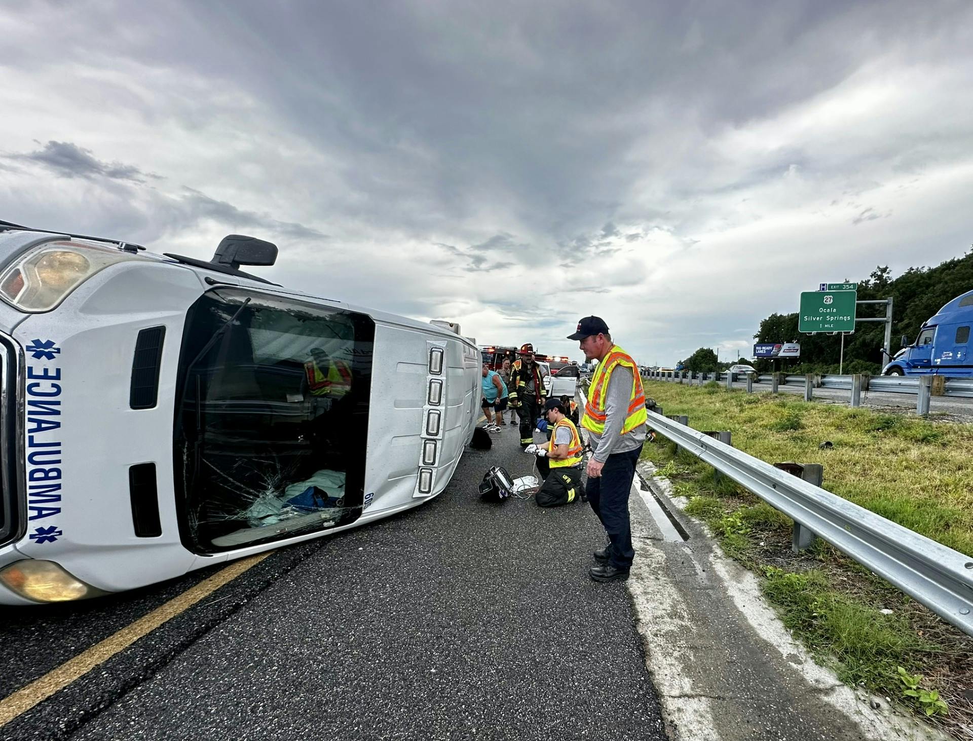 Ambulance Crew, Patient Hurt in Crash