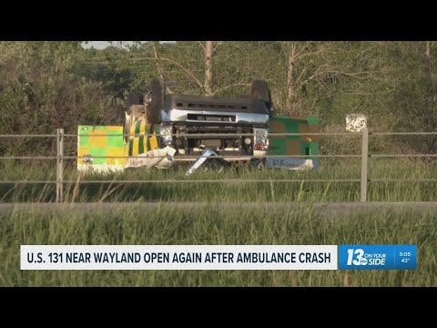 Ambulance Crew, Patient Hurt in Crash in Wayland, MI