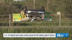Ambulance Crew, Patient Hurt in Crash in Wayland, MI