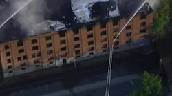 Newschopper 12 over a massive 5-alarm fire in Milwaukee