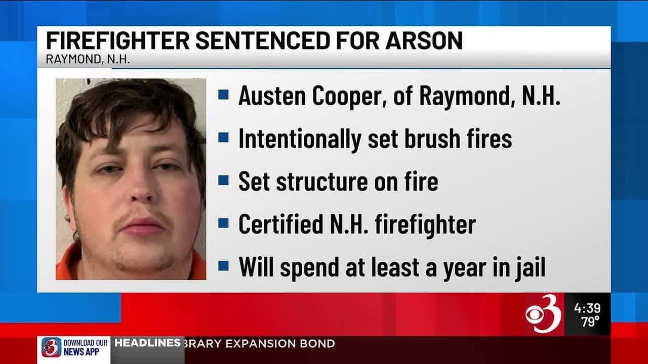New Hampshire firefighter pleads guilty to arson