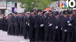 Despite Rain, Hundreds Pay Respects to Boston Firefighter