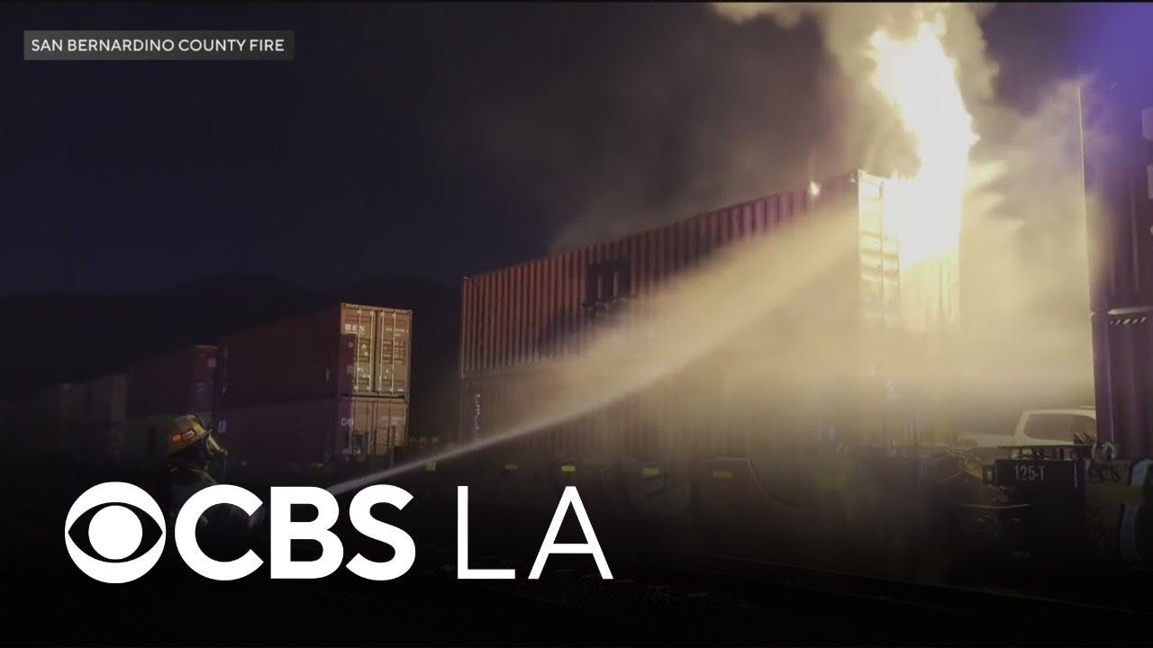 Train Car Burglary Leads to Lithium-Ion Battery Fire in Cajon Pass, CA