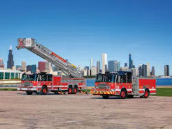 The order includes 42 E-ONE pumpers, 38 aerial ladder trucks and 40 Wheeled Coach ambulances, tailored for Chicago's emergency response needs. The order includes 42 E-ONE pumpers, 38 aerial ladder trucks and 40 Wheeled Coach ambulances, tailored for Chicago's emergency response needs.