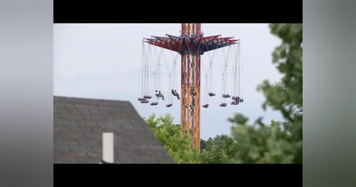 Warning Flags Rope Four Rescued from Six Flags Ride by Eureka, MO, Firefighters | Firehouse