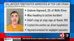 Wells River, VT, Firefighter Arrested after Crashing En Route to Call