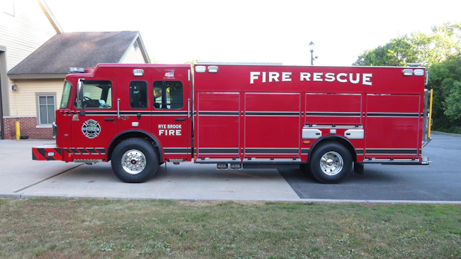 fire department rescue-pumper that has a polypropylene body instead of metal