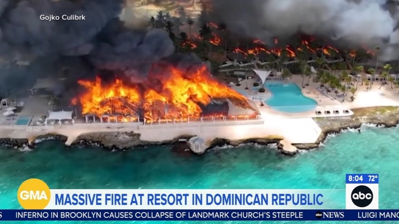 Massive Fire Rips Through Dominican Republic Resort, Killing One