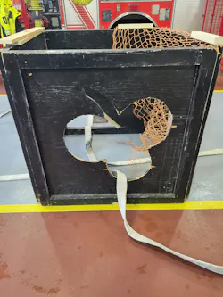Panl 4 includes a cutout of a cloverleaf, providing firefighters of various sizes with a challenging opening to navigate.