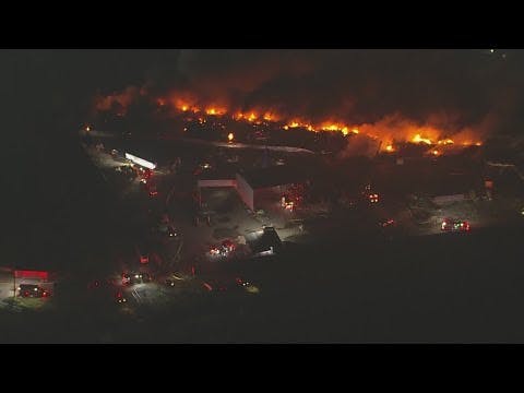 Houston Air Monitored as Tires Burn at Recycling Center