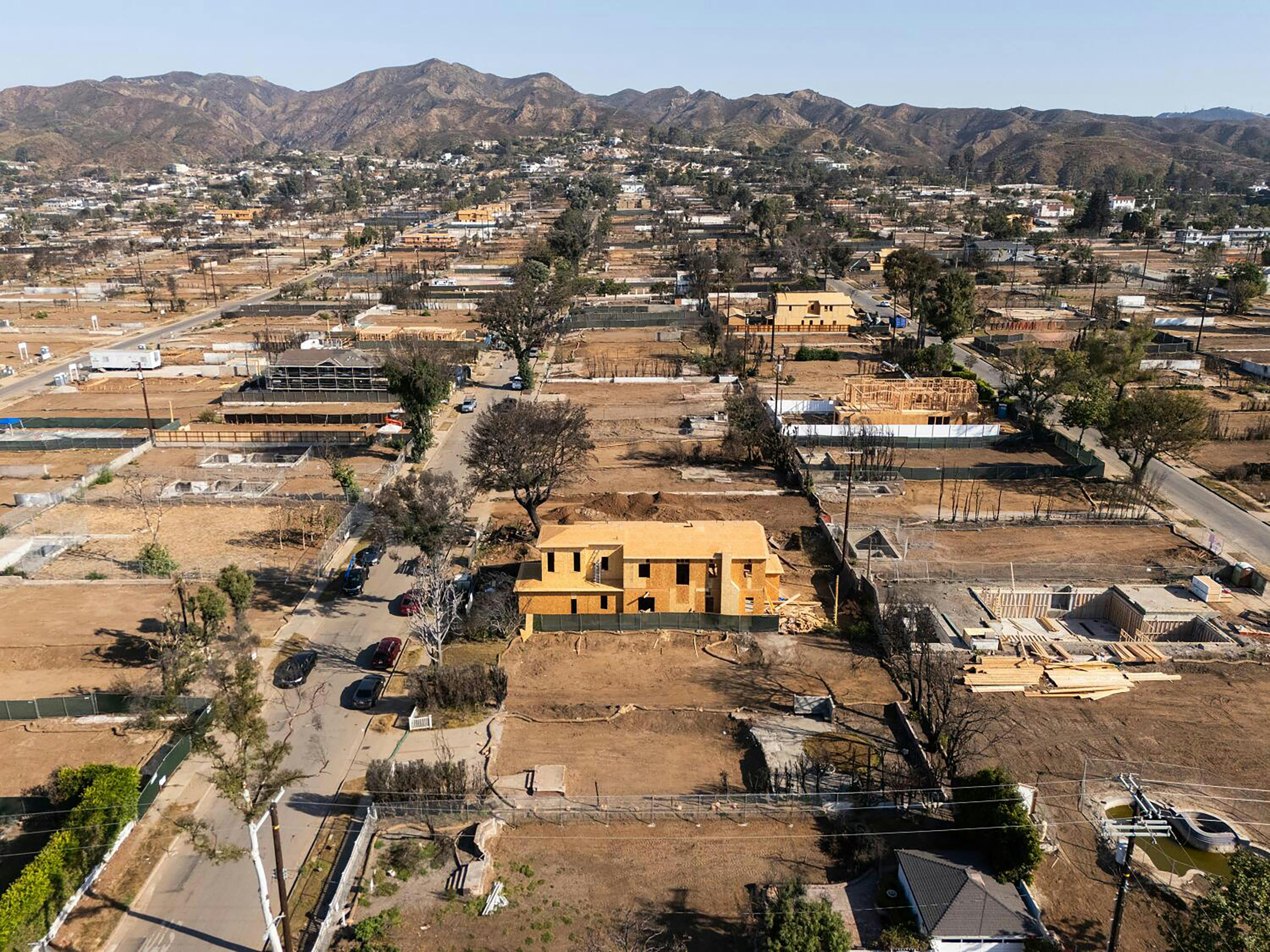 Construction is on-going in the Palisades neighborhoods.