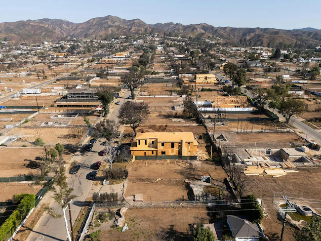 Construction is on-going in the Palisades neighborhoods.