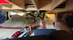 manikin trapped under collapsed floor for rescue training