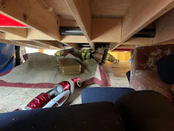 manikin trapped under collapsed floor for rescue training