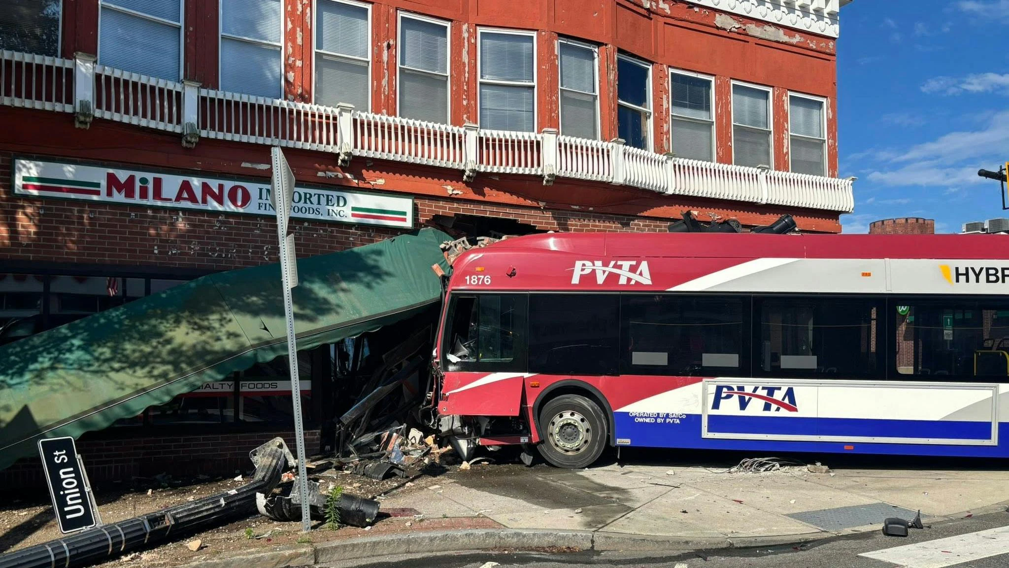 Collision Sends Transit Bus into Springfield, MA, Building