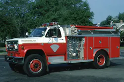 Rochester, NY, Fire Department's qunit-midi fire vehicle circa 1983