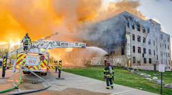firefighting vacant warehouse aerial streams Milwaukee Wisconsin Scott Carnahan