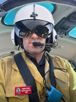 Author Chad Costa rides along with air assests to understand the scope of a wildfire from the air.