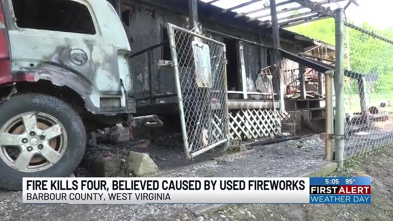 Fire kills four; believes caused by used fireworks