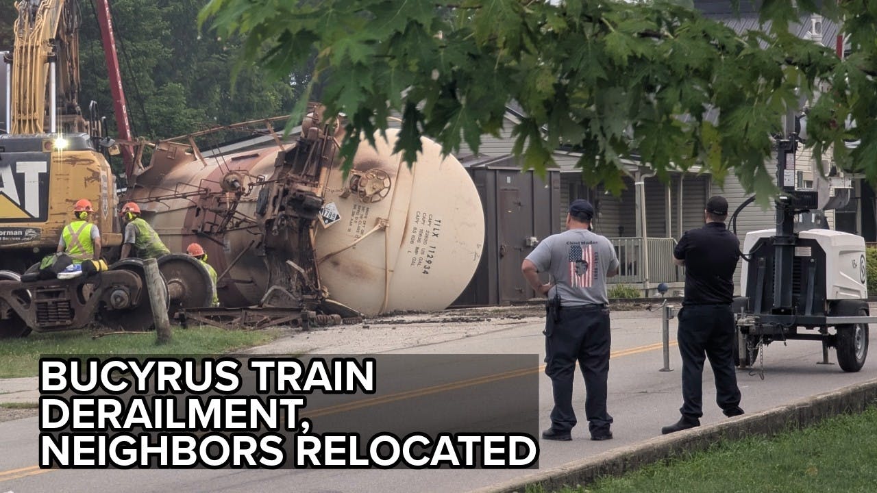 Residents Evacuated after Train Derailment in Bucyrus, OH