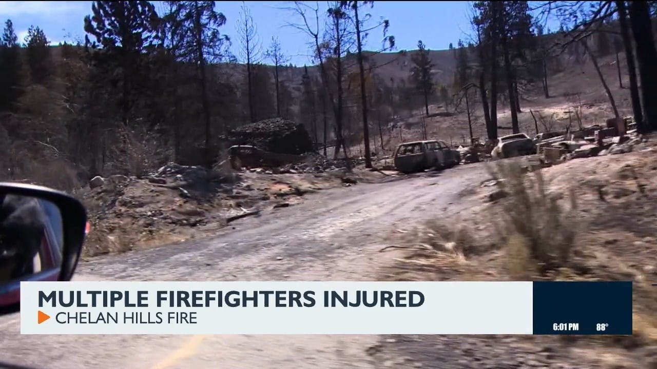 Firefighters Hurt, Rigs Destroyed at Chelan Hills, WA, Wildfire