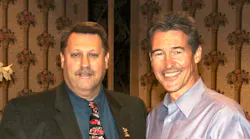 Longtime Firehouse EMS columnist Gary Ludwig, left, with actor Randoph Mantooth, who played Los Angeles County Firefighter/Paramedic John Gage on 'Emergency!'.