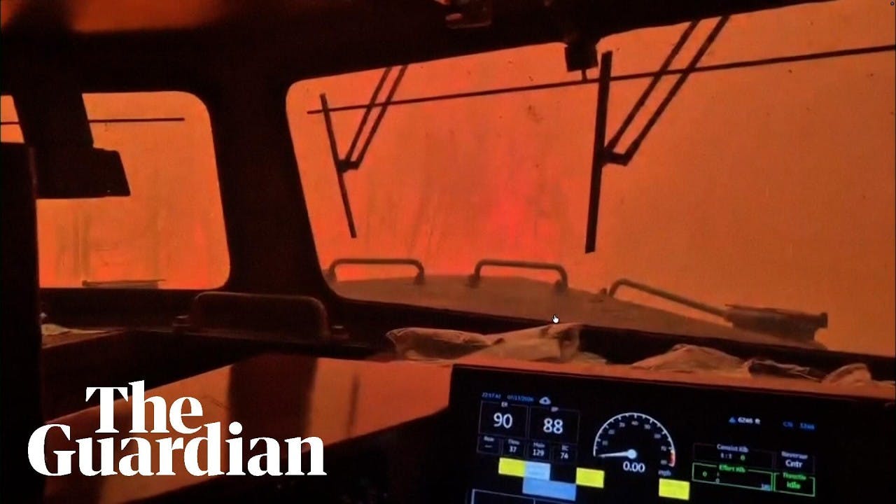 'Seriously, we're encased in flames now,' Canadian Railroader Says as Massive Wildfire Surrounds Train