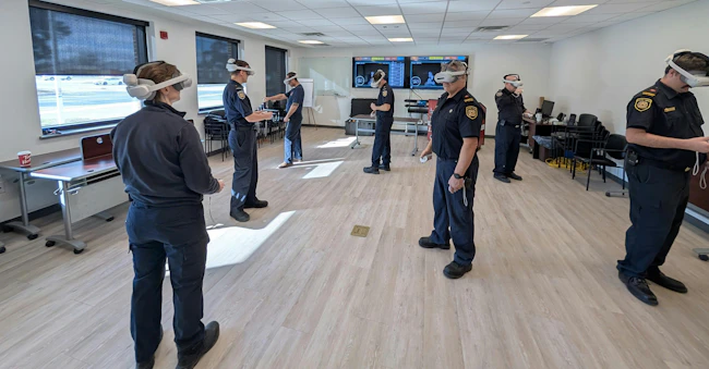 XpertVR&rsquo;s simulator lets firefighters work together in virtual reality, making it easier for departments to train as a unit for scenarios that they might face on the fireground.