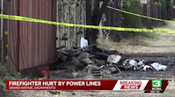 Sacramento Firefighter Shocked by Power Line at Fire Scene