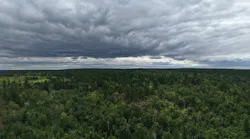 Heavy storm clouds hang over the Boundary Waters Canoe Area Wilderness Tuesday.