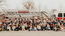 A coordinated photoshoot captured the Windsor Fire & Rescue Services' strong family atmosphere, involving over firefighters, spouses and children.
