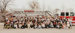 A coordinated photoshoot captured the Windsor Fire & Rescue Services' strong family atmosphere, involving over firefighters, spouses and children.