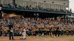 Valerie Perez was a Corpus Christi firefighter for 10 years, and retired to pursue managing The Firefighters full-time, and returned home for the first time to showcase Banana Ball.