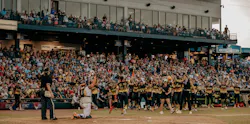 Valerie Perez was a Corpus Christi firefighter for 10 years, and retired to pursue managing The Firefighters full-time, and returned home for the first time to showcase Banana Ball.