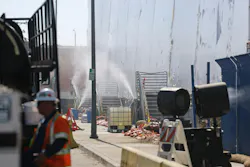 The The Los Angeles County Department of Public Health issued its first citation Thursday and is requiring that the company remove the approximately 85 million pounds of food rotting inside the Boyle Heights warehouse.