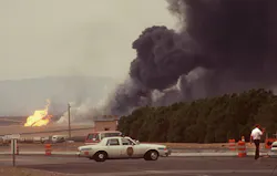 Present at the PEPCON plant were an estimated 4,500 tons of ammonium perchlorate, a powerful compound found in solid fuel rocket boosters used for NASA space shuttles.