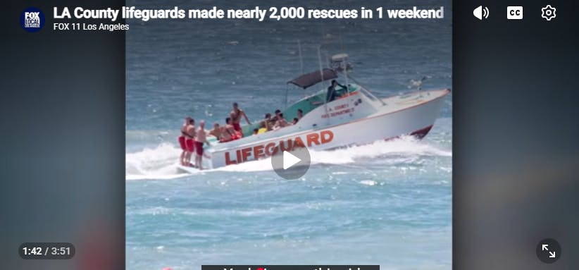 Los Angeles County Fire Lifeguards Make Nearly 2K Rescues in One Weekend