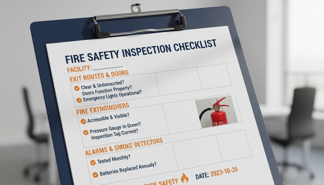 fire safety building inspection checklist form