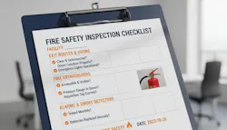 fire safety building inspection checklist form