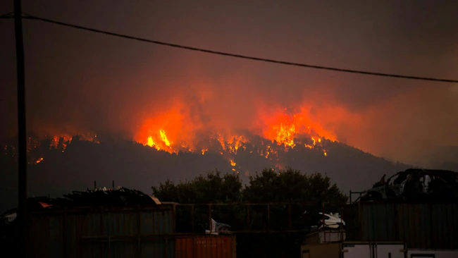 Officials said one firefighter was found unconscious at a fire in Ageranos while two died at a fire in Crete.