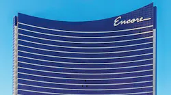 Clark County firefighters say the fire was contained to one room on the 56th floor of the Encore Las Vegas resort.