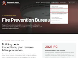 fire department website that includes visual markers that allow keyboard-only users to know where they are on a page
