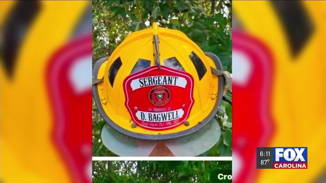 Helmet Stolen from Anderson, SC, Firefighter's Roadside Memorial